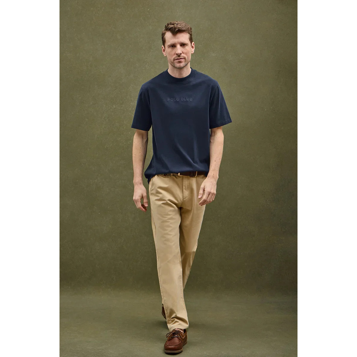 Maglietta blu marino, dal fit amplio con ricamo Polo Club