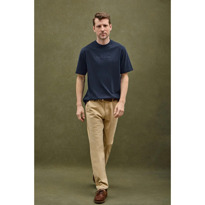 Maglietta blu marino, dal fit amplio con ricamo Polo Club