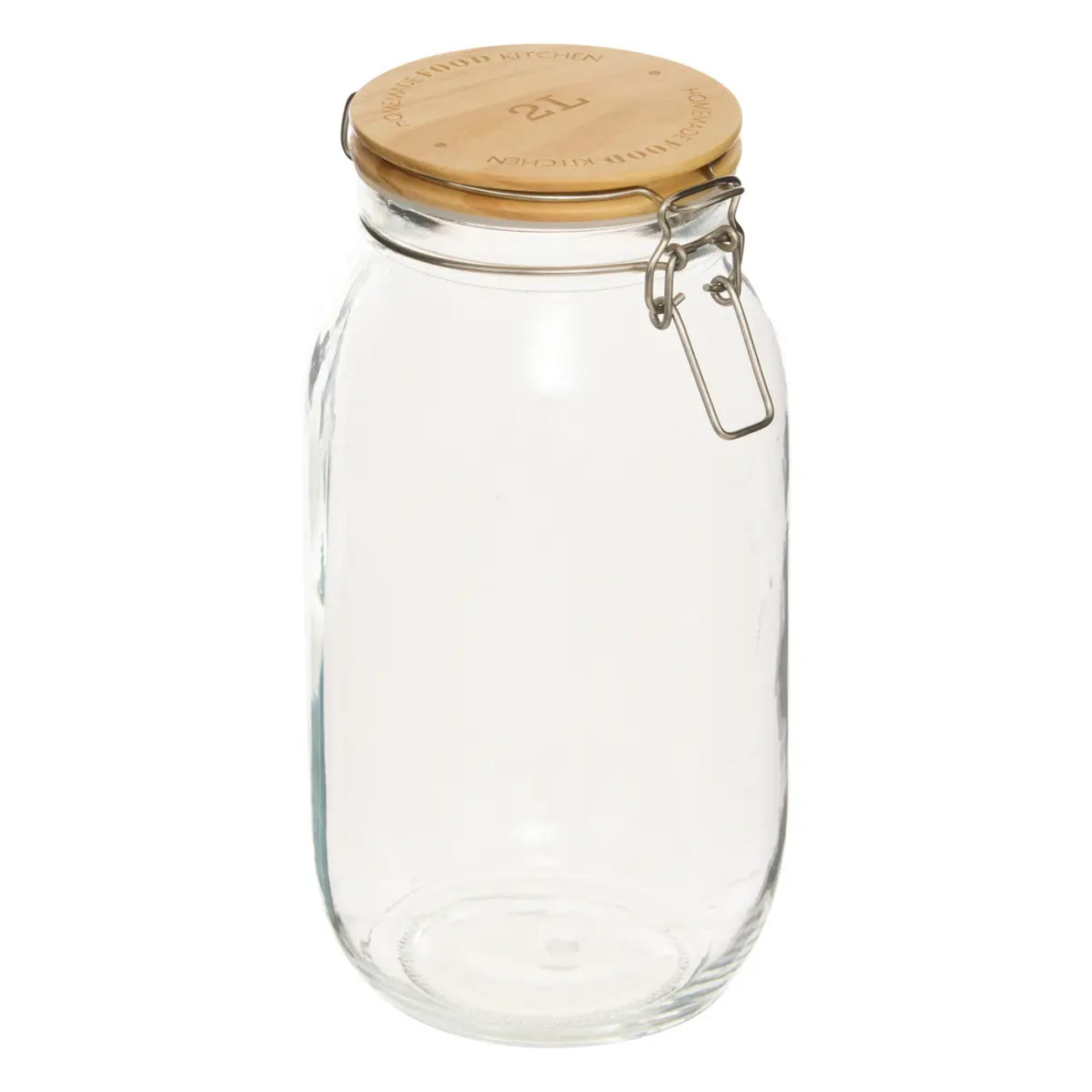 Bocal verre couvercle pin "Wording" 2L