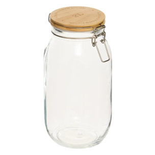 Bocal verre couvercle pin "Wording" 2L