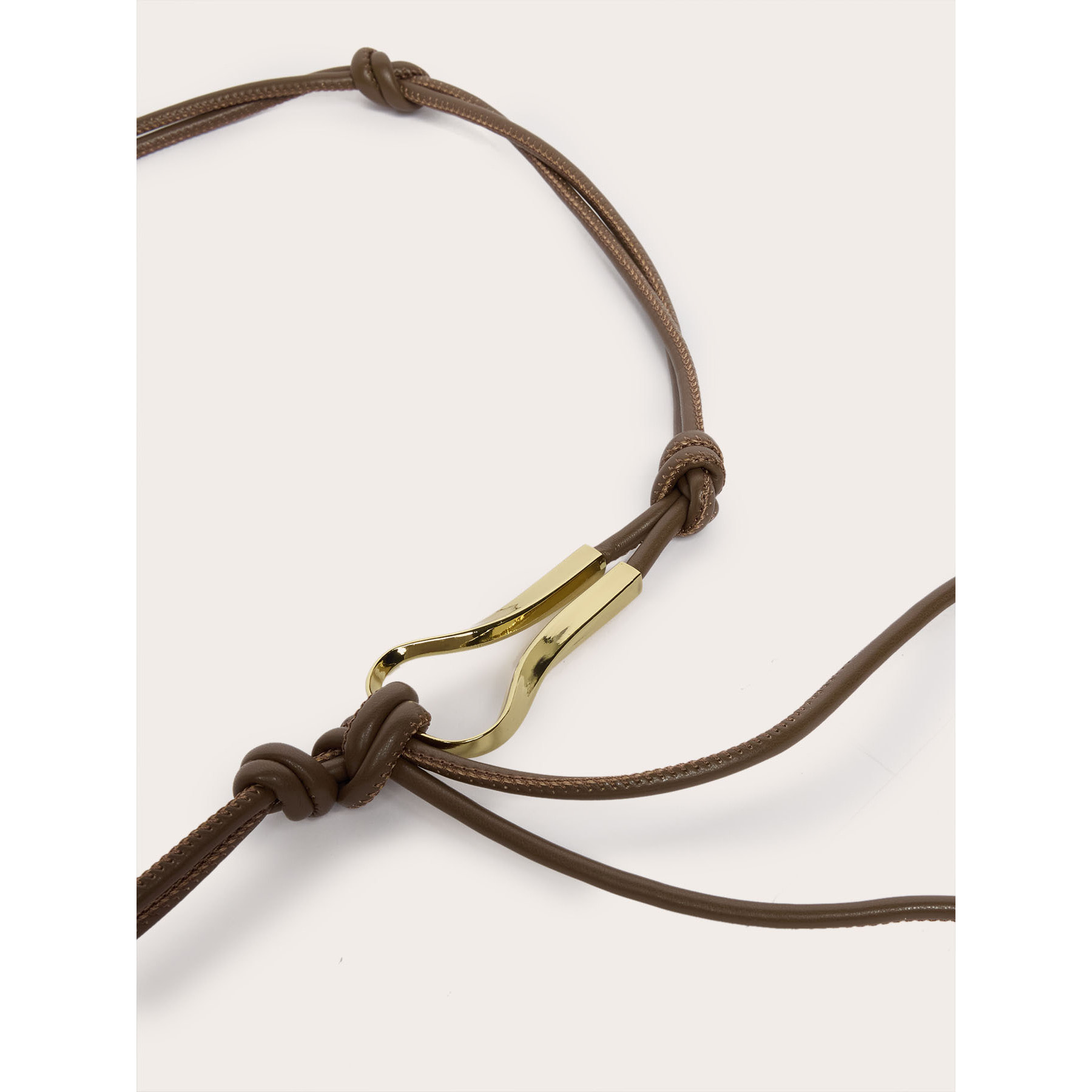 Motivi - Cintura boho con nodi - Marrone