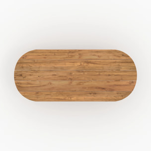 Table de jardin ovale en bois de teck recyclé 10 personnes - Bora