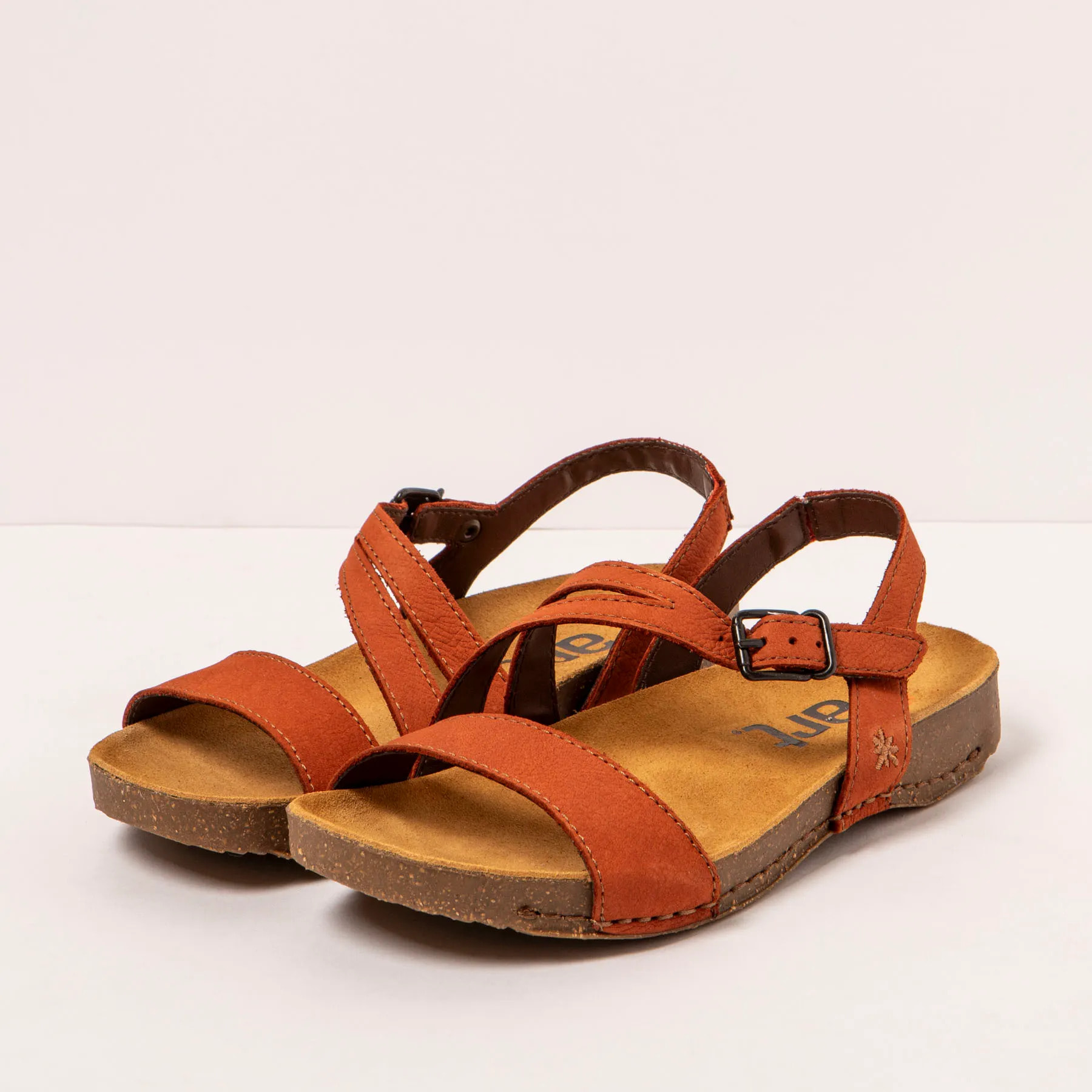 Sandalias 1045 NOBUCK DARK ORANGE/ I BREATHE color Dark orange
