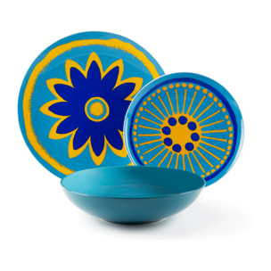 Service de table 18 pièces Excelsa – Spring, Porcelaine Multicolore