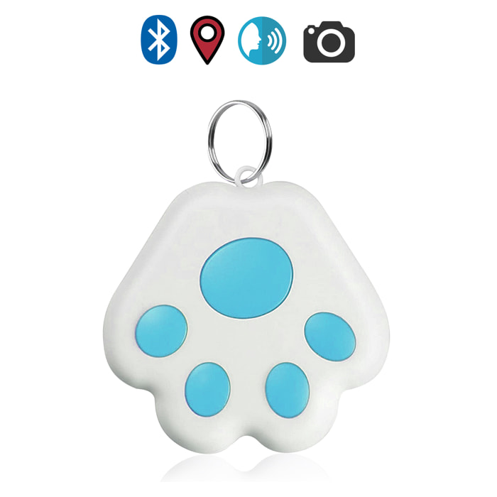 Localizzatore PAW Bluetooth 4.0 multifunzione, con indicatore GPS di ultima localizzazione. Per animali domestici, chiavi, valigie, ecc.
