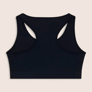 Top sportivo con retro vogatore elasticizzato