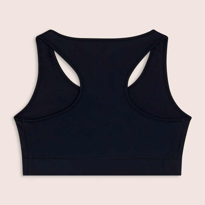 Top sportivo con retro vogatore elasticizzato