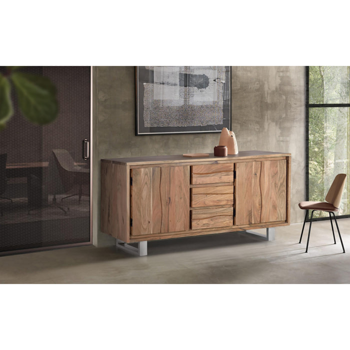 Aparador de Madera de Acacia Estilo Rústico Moderno