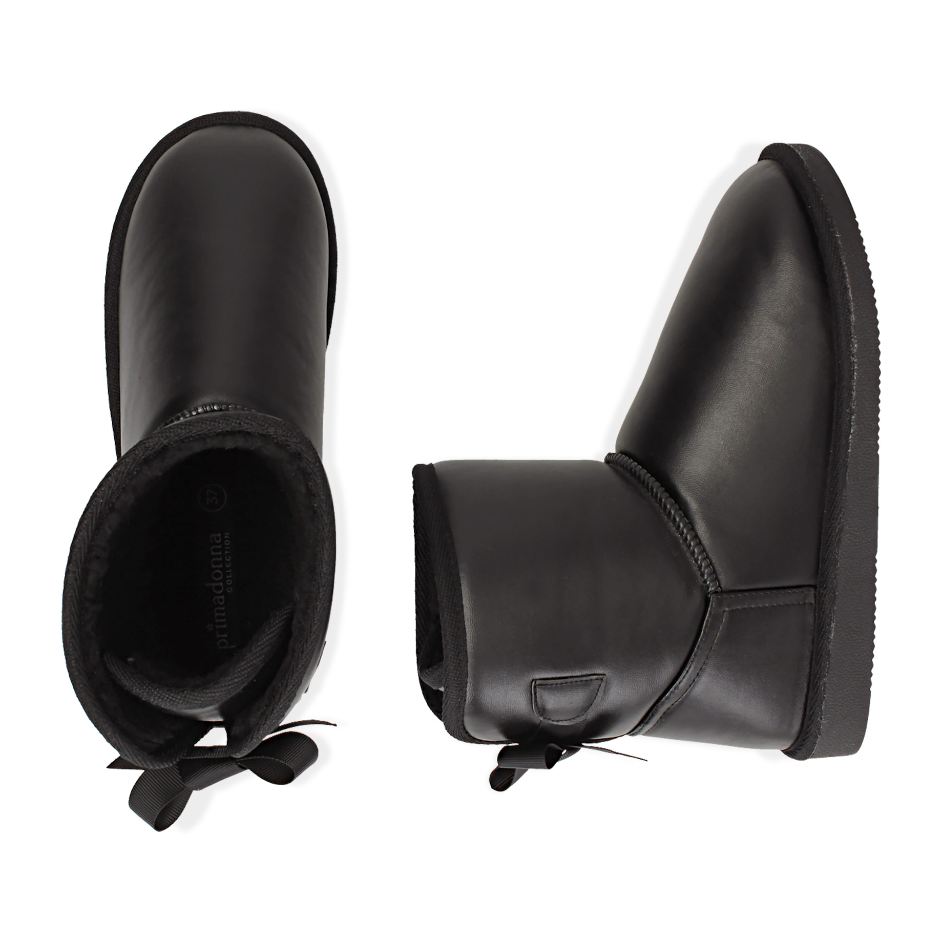 Botines invernales en eco-cuero color negro