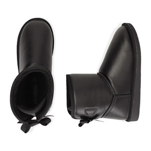 Botines invernales en eco-cuero color negro