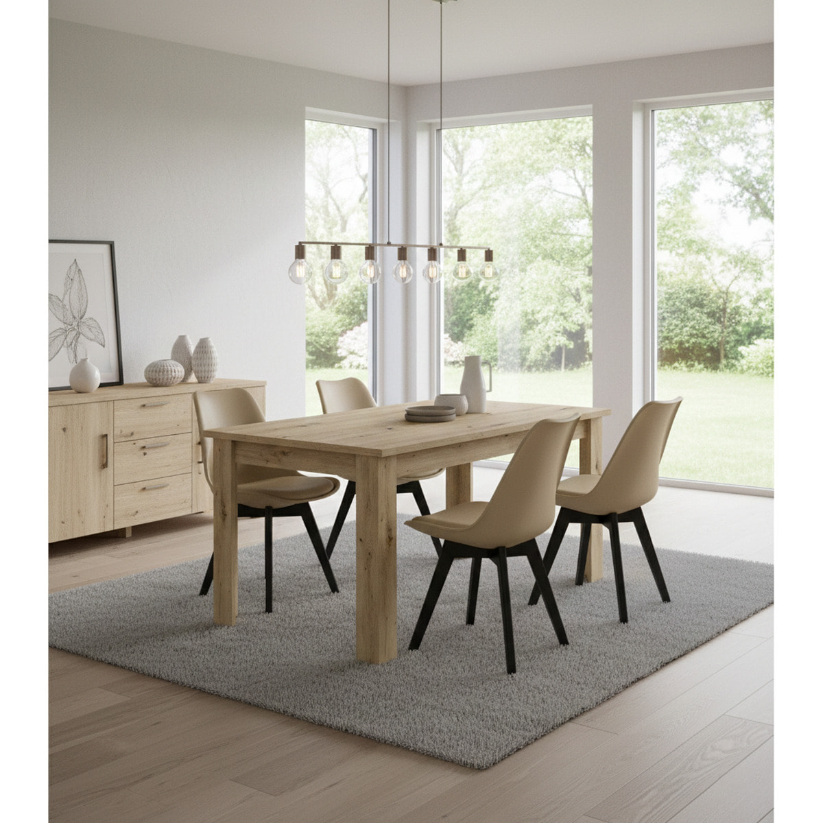 Tavolo da pranzo Artisan in rovere 120x80 cm