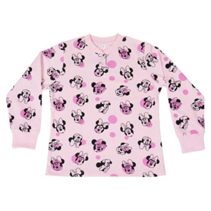 Pigiama lungo Minnie stampa all over Rosa Lei Disney Multicolor