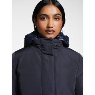 Elena Mirò - Parka de nailon reps impermeable - Azul