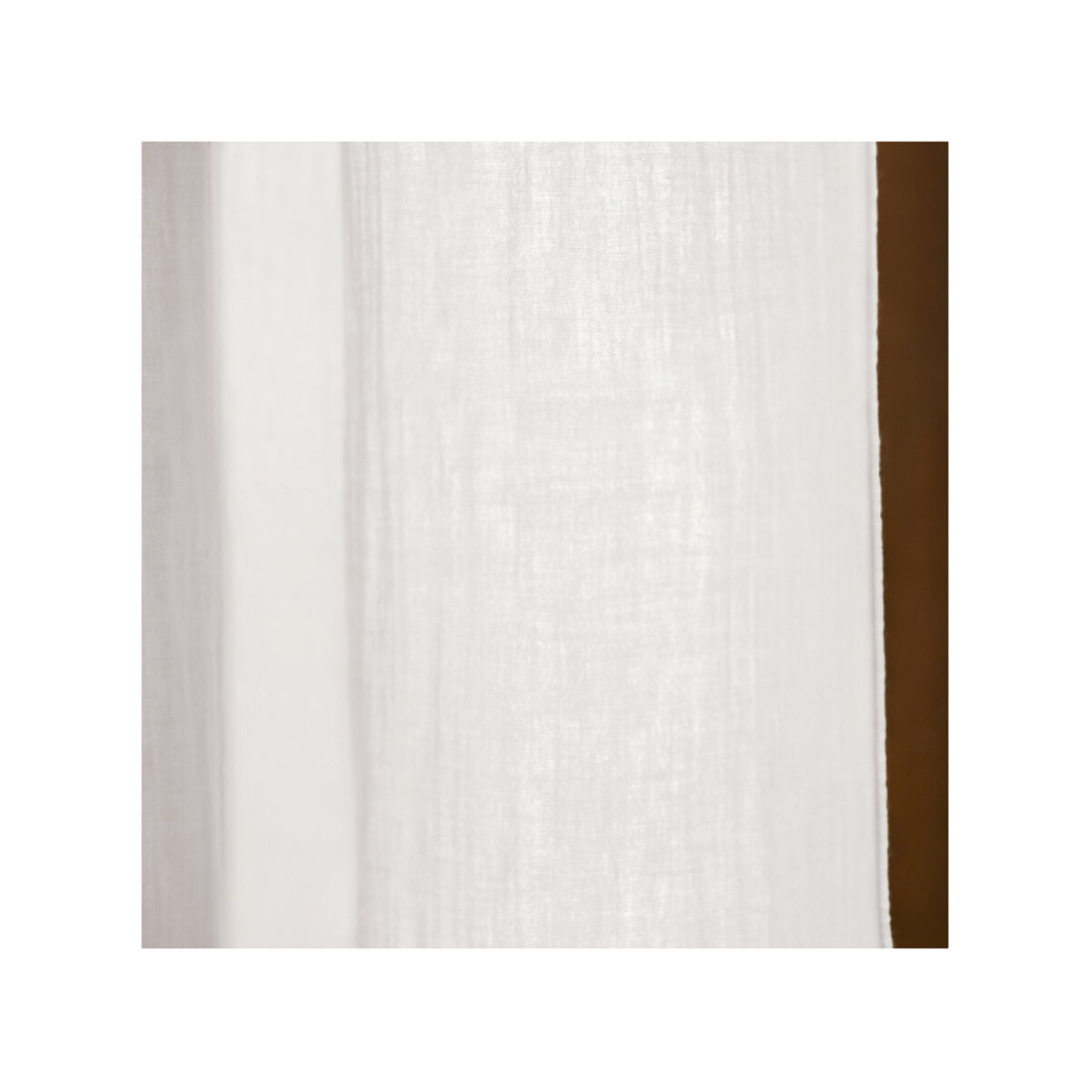 Rideau 140 x 300 cm gaze de coton et anneaux métal - 10 coloris - GAIA