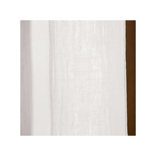 Rideau 140 x 300 cm gaze de coton et anneaux métal - 10 coloris - GAIA
