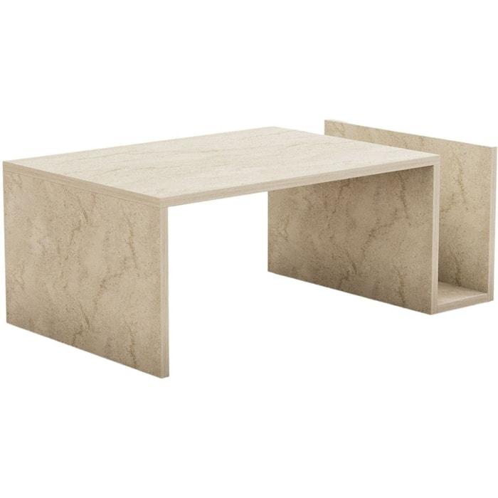 Table basse rectangulaire 2 niches - NERIS