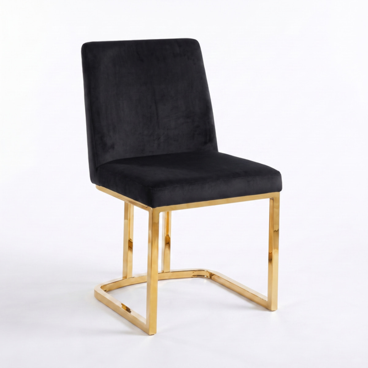Sedia Imbottita in Effetto Velluto con Gambe Oro, Design Moderno ed Elegante per Sala da Pranzo, Cucina, Soggiorno, Studio e Ufficio