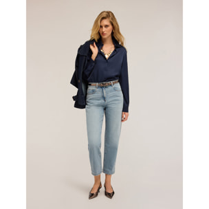 Motivi - Camicia satin - Blu