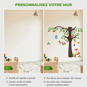 Stickers Muraux décoration adhésifs Arbre et Animaux