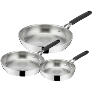 Batterie de cuisine LAGOSTINA 3 poeles Esperta Triply 20/24/28cm