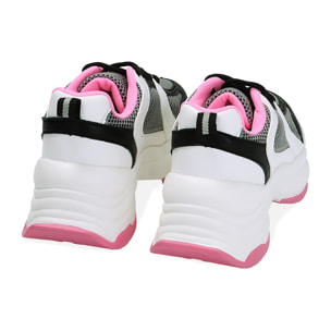 Sneakers nero/bianco fucsia