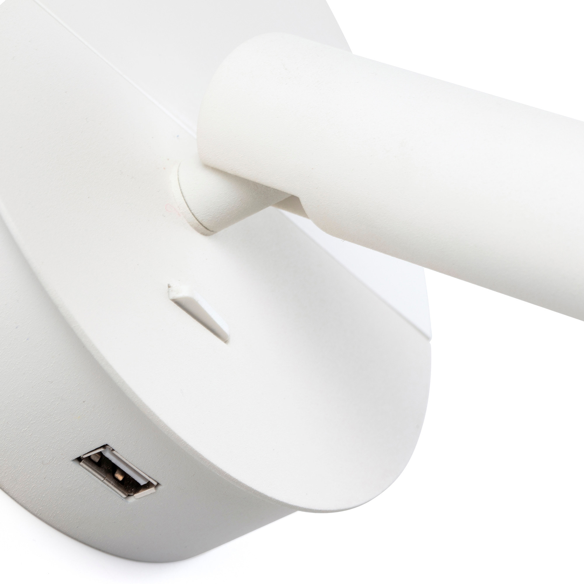 DUAS Lampe applique lecteur blanc avec USB