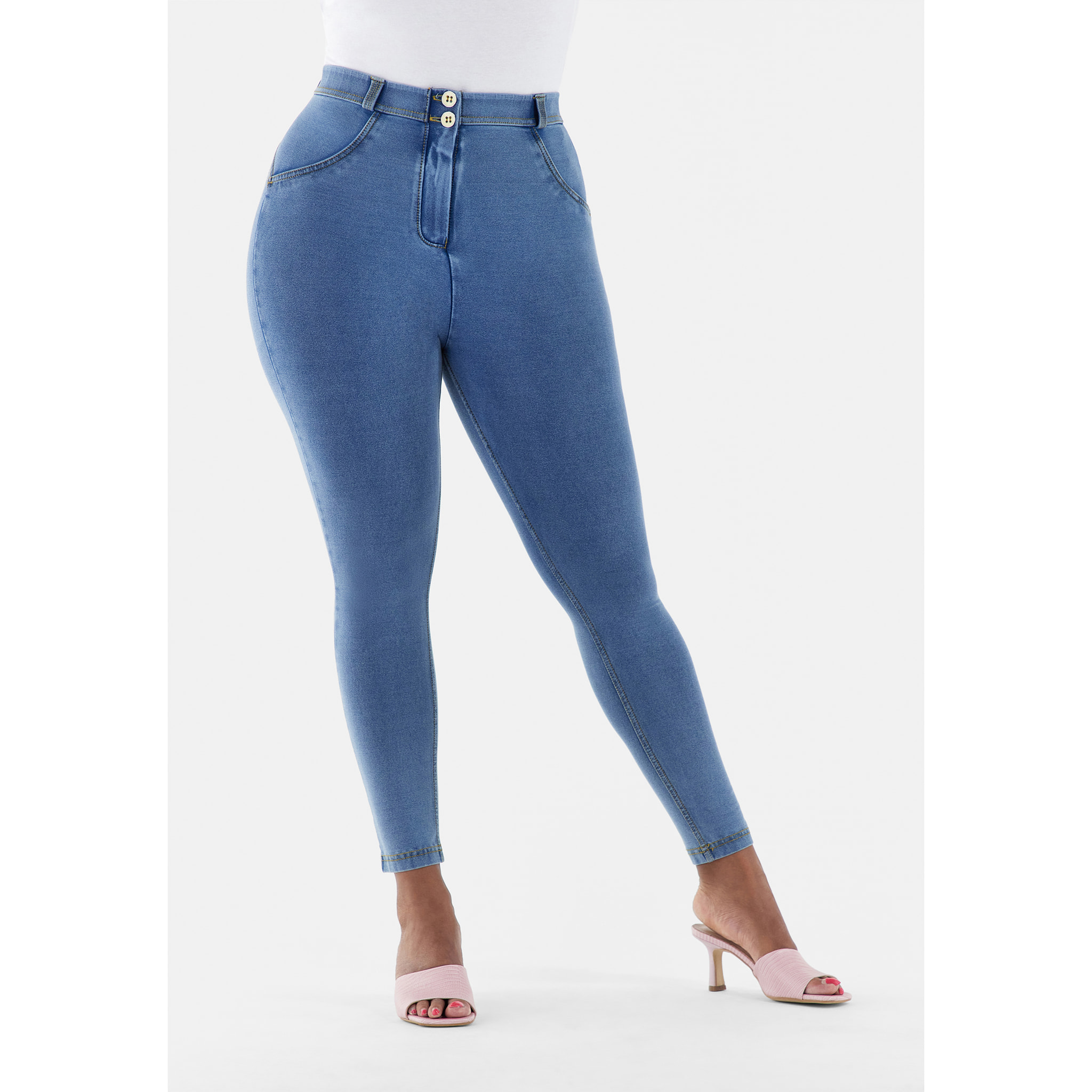 Jeggings push up WR.UP® 7/8 curvy con gamba superskinny