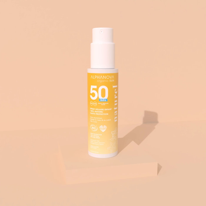 Kids SPF50 - Spray Solaire Enfant 100% Naturel Bio