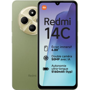 Smartphone XIAOMI Redmi 14C 256Go Vert