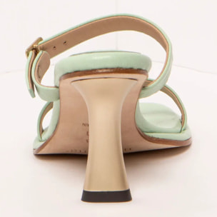 Sandalias con tacón S3194 NAPPA PASTEL GREEN/ ALBANA color Pastel green