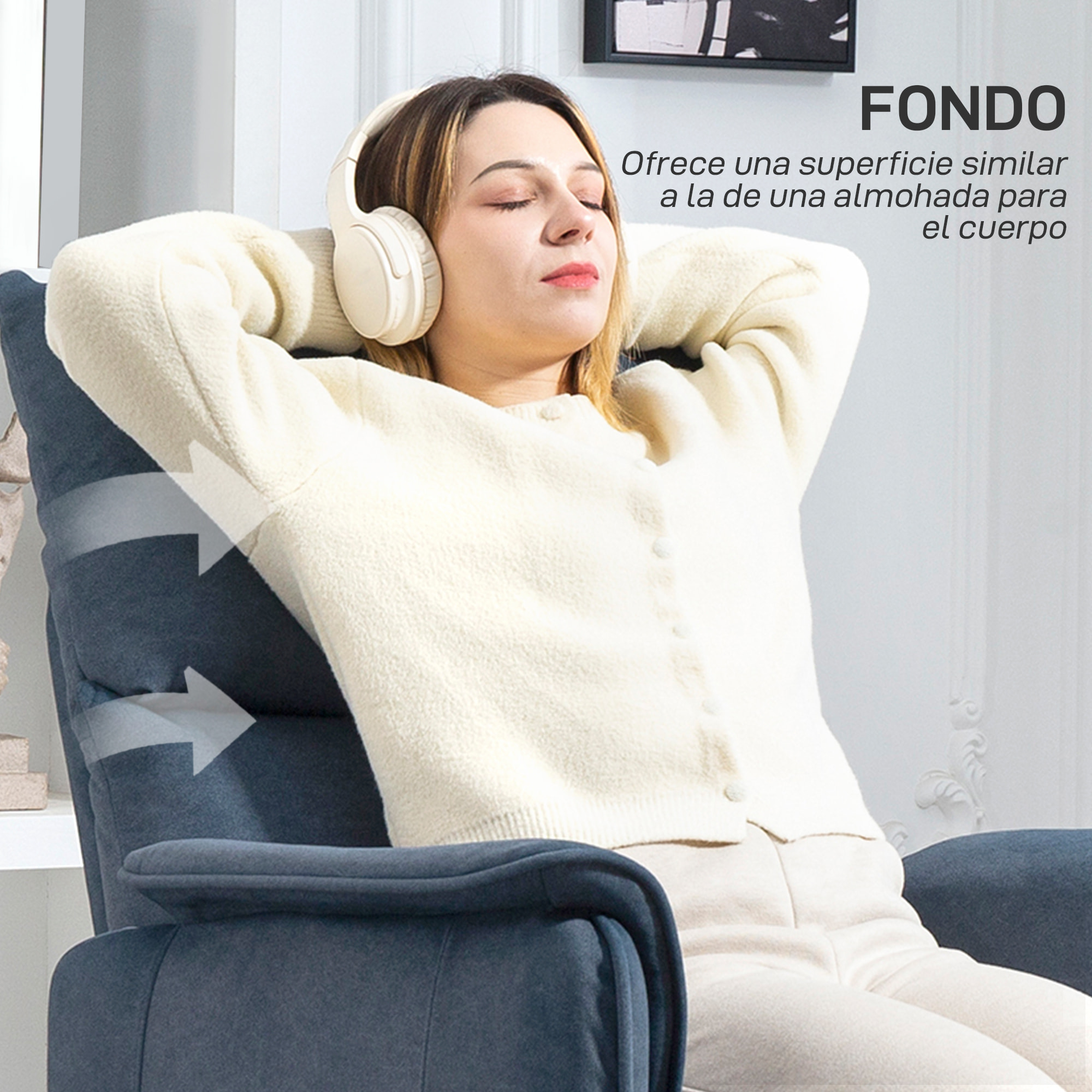 Sillón Relax Reclinable Eléctrico Sillón Reclinable Silencioso con Función Memoria Reposapiés Mando a Distancia Bolsillos Laterales Tela Apto para Mascotas para Dormitorio Salón Azul Oscuro