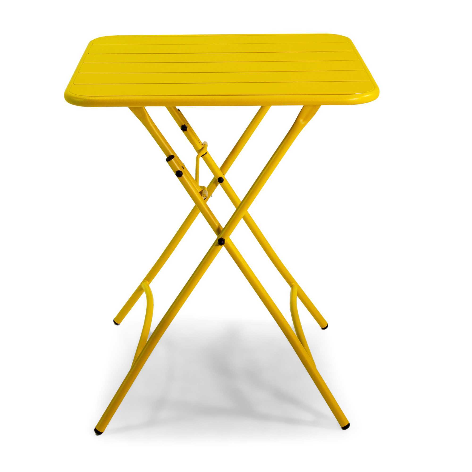 Tavolo Rovigo Vacchetti in metallo pieghevole giallo cm60x60h72