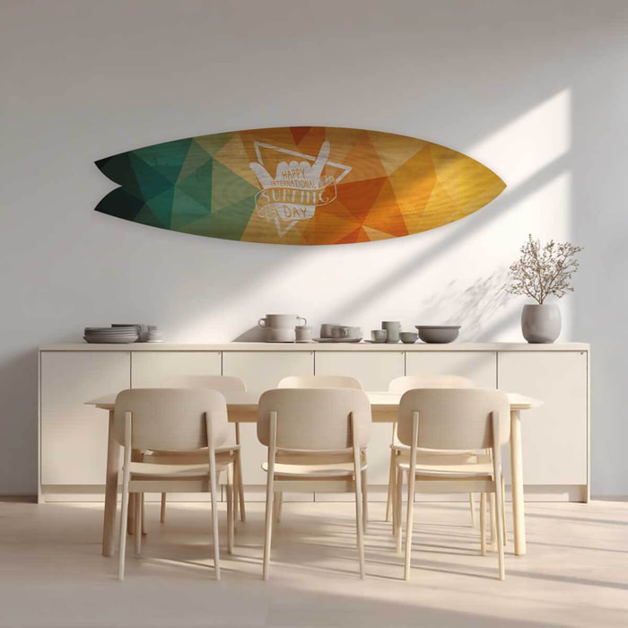 Planche de Surf déco Mosaïque Surfing Day Tableau alu Dibond