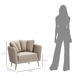 POLTRONA KIEV GRIGIA CM 88X77X74