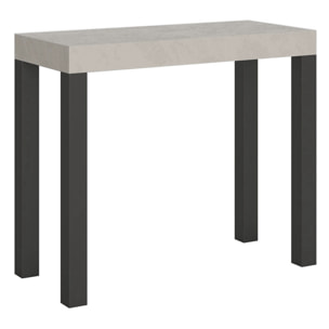 Console extensible 90x40/196 cm Everyday Small Cachemire cadre Anthracite