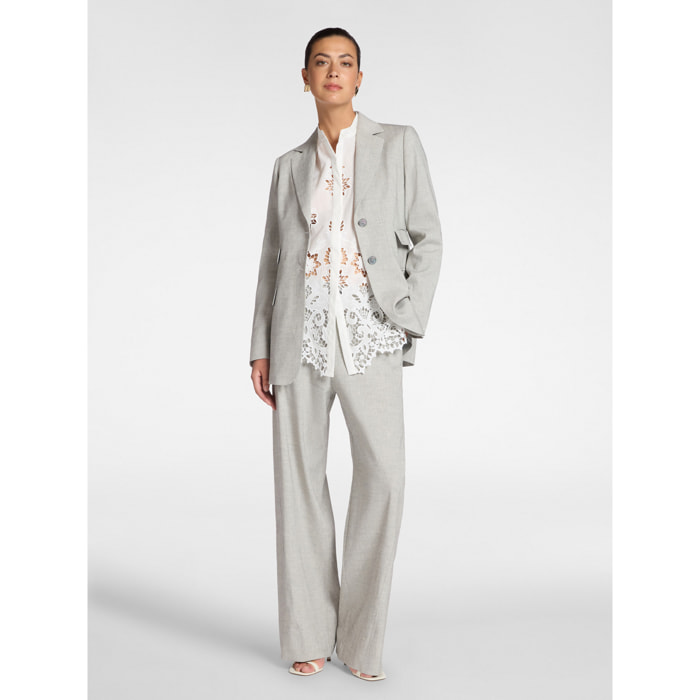 Elena Mirò - Chinos misto lino - Grigio