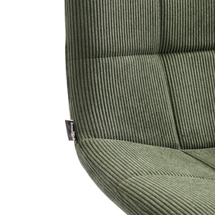 Lot de 2 chaises en velours côtelé - IGGY