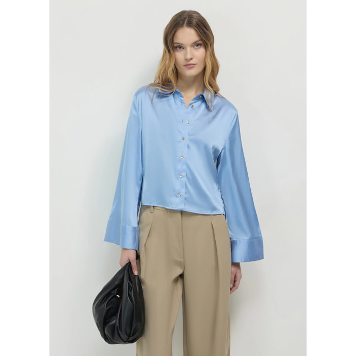 Camicia kimono simil satin