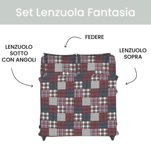 Intrecci – Completo lenzuola in cotone Matrimoniale