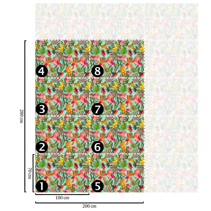 Carta da Parati Giungla Balinese Colorata