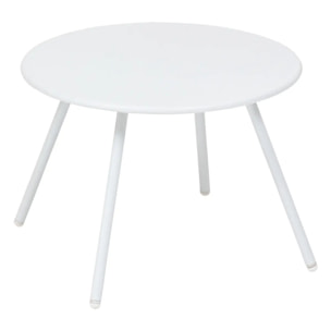 Salon de jardin duo "Paopao" blanc en acier traité en epoxy 2 places