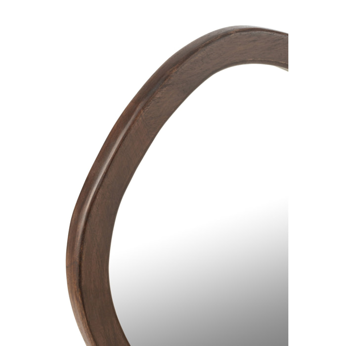 J-Line miroir Whisp - bois/verre - brun - small - Ø 40 cm