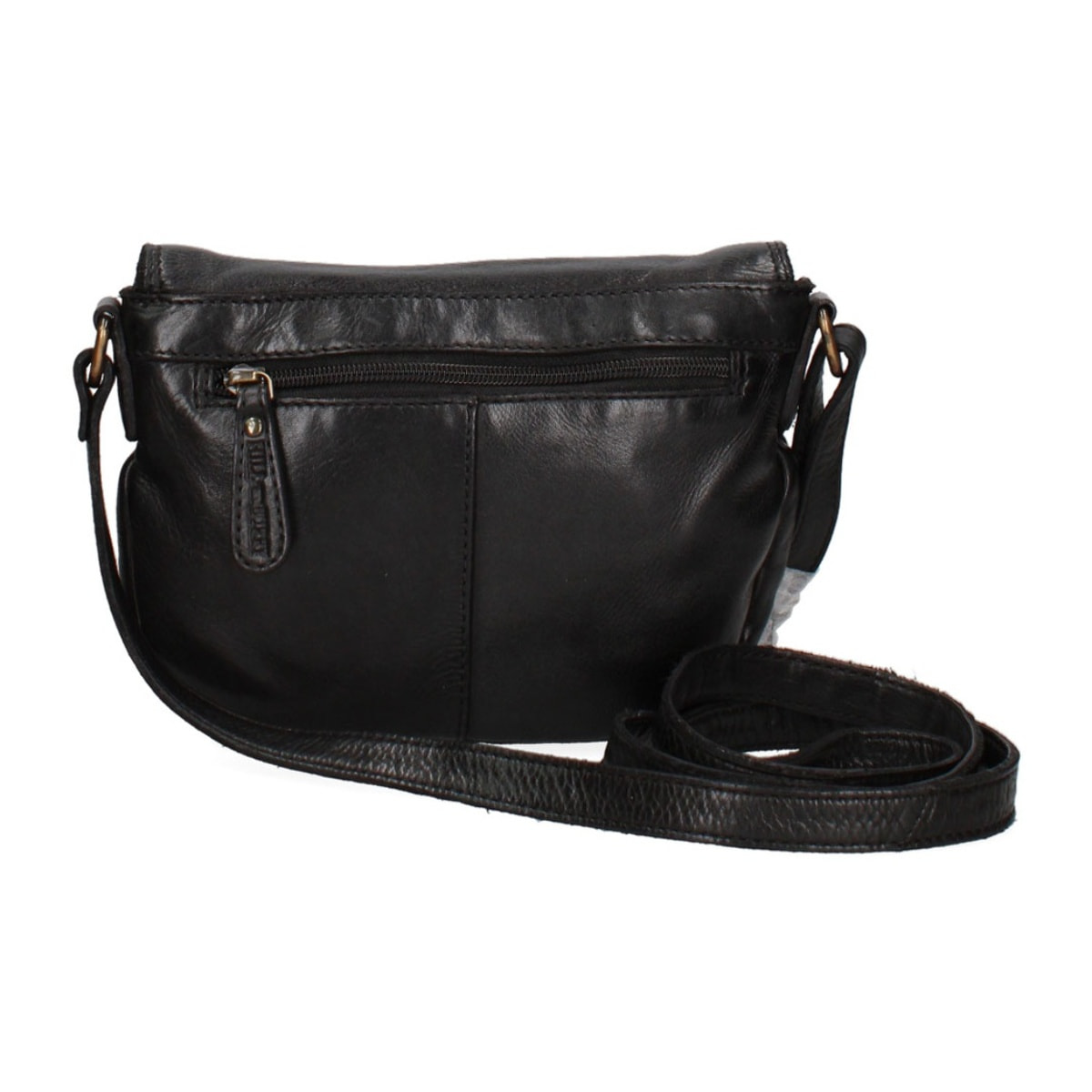 Borsa a tracolla uomo in vera pelle - Modello False - Casual - 21.0 x 17.0 x 4.5 cm