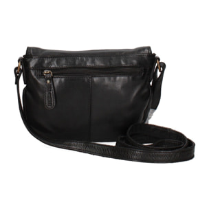 Borsa a tracolla uomo in vera pelle - Modello False - Casual - 21.0 x 17.0 x 4.5 cm