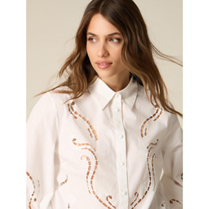 Oltre - Camisa en sangallo - Blanco