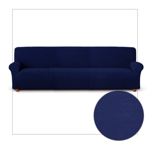 WHITE & WHITE Copridivano 4 posti pique' blu