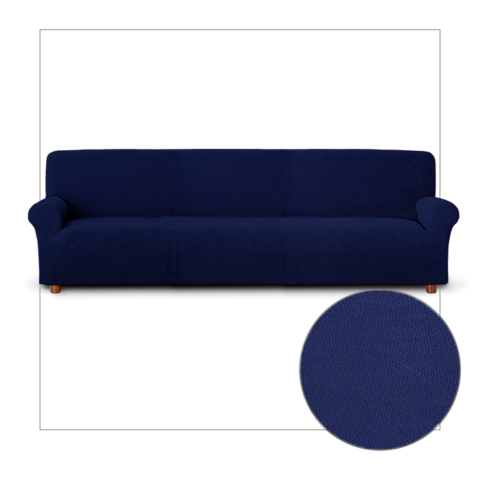 WHITE & WHITE Copridivano 4 posti pique' blu