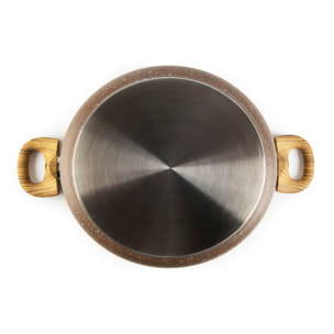 Poêlon 28 cm Excelsa – Wood & Stone, Aluminium Beige