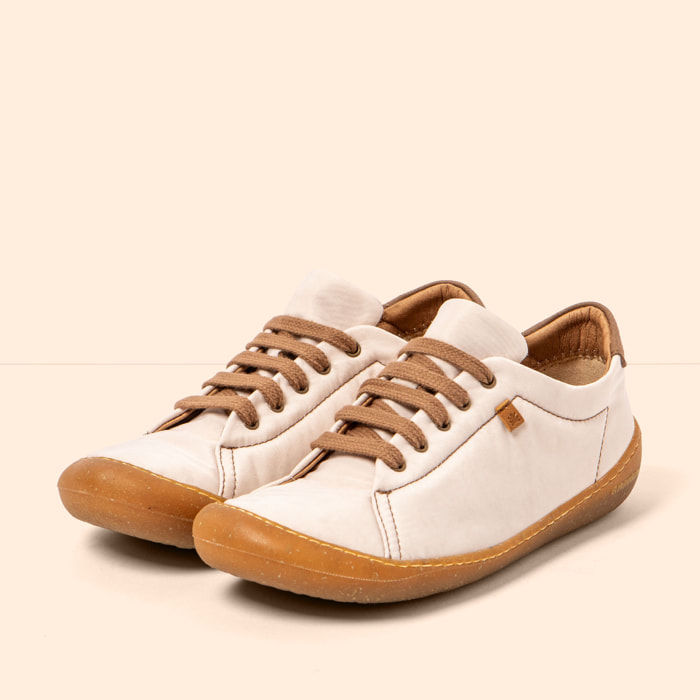 Zapatos N5767A WASHED NYLON CREAM/PAWIKAN color Cream