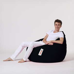 Pouf poire d'extérieur 130x115cm noir KAYAR